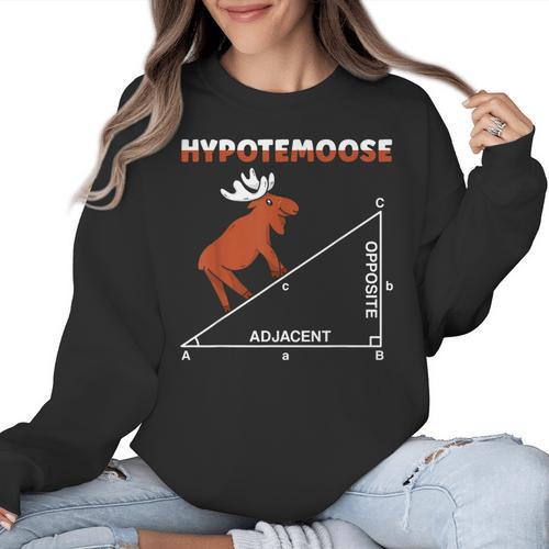 Hypotemoose Mathematics Teacher Mathematician Math Geek Women Crewneck Sweatshirt - teacherstshirts.com UK