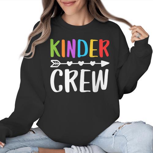 Kinder Crew Shirt Kindergarten Boy Girl Student Teacher Women Crewneck Sweatshirt - teacherstshirts.com CA