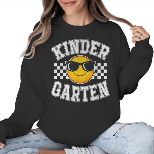Kindergarten Teacher First Day Of Kinder Back To School Women Crewneck Sweatshirt - teacherstshirts.com AU