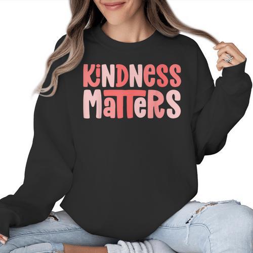 Kindness Matters Anti Bullying Shirts Teacher Child Women Crewneck Sweatshirt - teacherstshirts.com AU