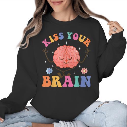 Kiss Your Brain Sped Teacher Appreciation Back To School Kid Women Crewneck Sweatshirt - teacherstshirts.com AU
