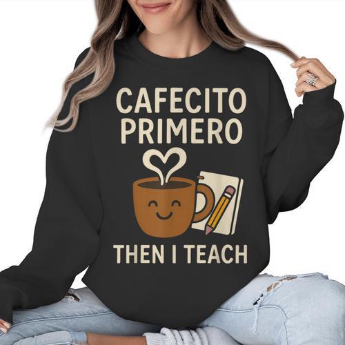 Latina Teacher Bilingual Educator Spanish Heritage Empower Women Crewneck Sweatshirt - teacherstshirts.com AU