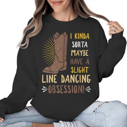 Line Dancing Choreographed Group Dancer Dance Teacher Women Crewneck Sweatshirt - teacherstshirts.com