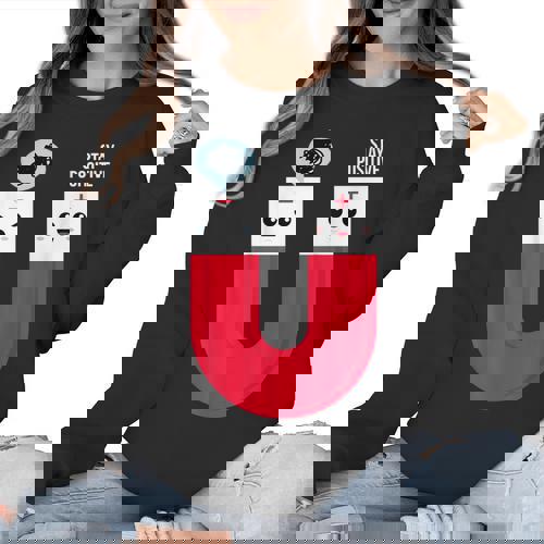 Magnet Science Pun T-Shirt For Geeks Science Teachers Women Crewneck Sweatshirt - teacherstshirts.com