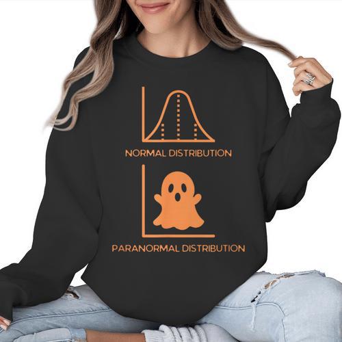 Math Statistics Normal Paranormal Distribution Teacher Women Crewneck Sweatshirt - teacherstshirts.com