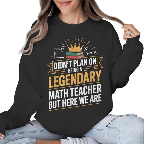 Math Teacher For Algebra Lovers Mathematics Women Crewneck Sweatshirt - teacherstshirts.com UK
