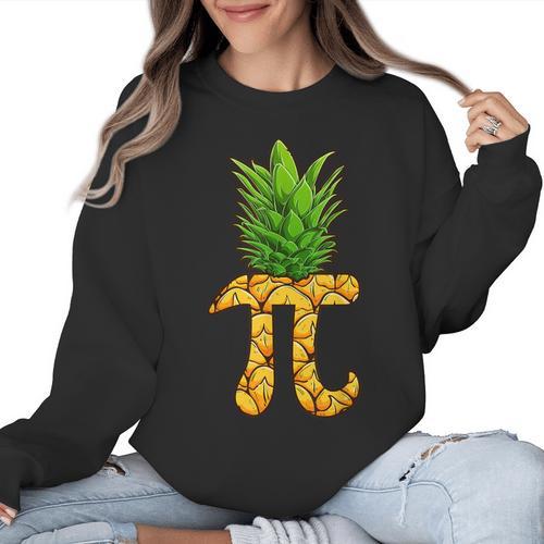 Math Teacher Hawaiian Shirts Pineapple Pi Day Symbol Women Crewneck Sweatshirt - teacherstshirts.com
