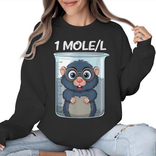 Mole Chemistry Chemist Student Science Teacher Women Crewneck Sweatshirt - teacherstshirts.com AU