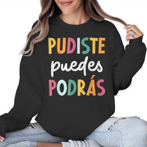 Multilingual Hispanic Heritage Spanish Teacher Maestra Women Crewneck Sweatshirt - teacherstshirts.com AU