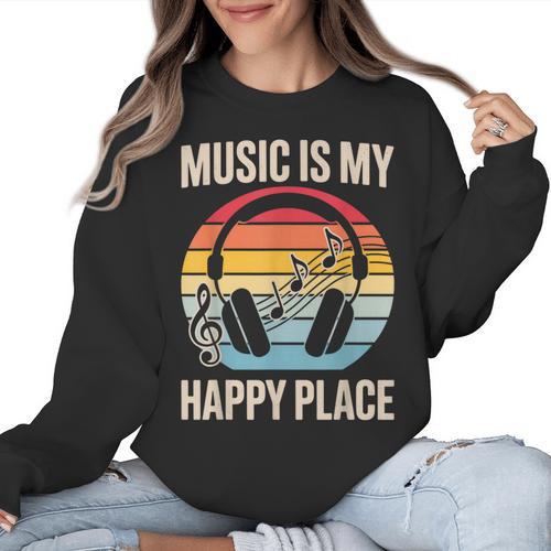 Music For Men Women Music Teacher Music Lover Women Crewneck Sweatshirt - teacherstshirts.com