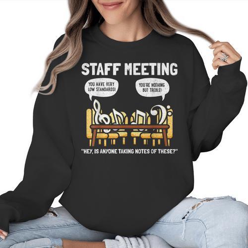 Music Theory Musician Music Teacher Musical Notes For Men Women Girls Kids Women Crewneck Sweatshirt - teacherstshirts.com