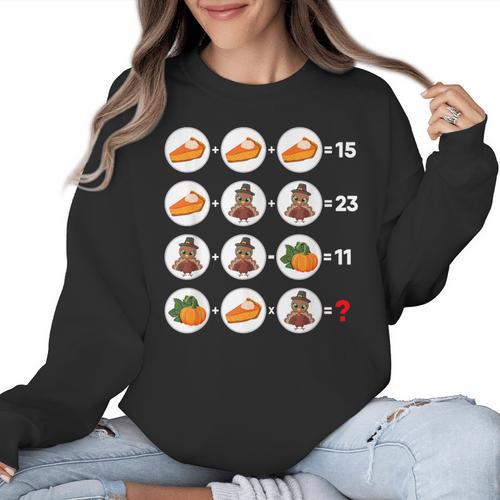 Order Of Operations Math Quiz Game Teacher Thanksgiving Women Crewneck Sweatshirt - teacherstshirts.com
