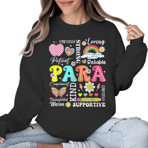 Paras Make It Possible Paraprofessional Paraeducator Teacher Women Crewneck Sweatshirt - teacherstshirts.com AU