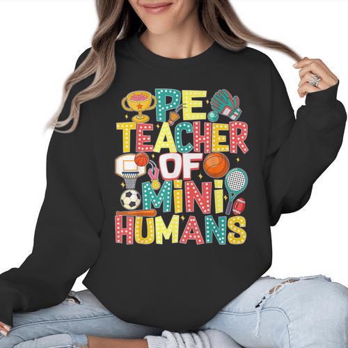PE Teacher Back To School Physical Education Gym Teachers Women Crewneck Sweatshirt - teacherstshirts.com UK