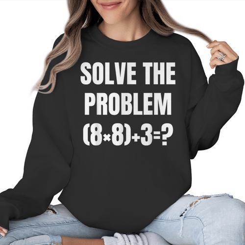 PEMDAS Math Problem 67 Meme Elementary Teacher Joke Women Crewneck Sweatshirt - teacherstshirts.com