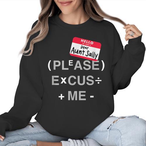 PEMDAS Math Teacher Halloween Costume Women Crewneck Sweatshirt - teacherstshirts.com