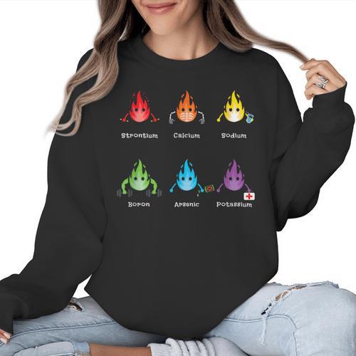 Periodic Elements Chemistry Lovers Science Teacher Women Crewneck Sweatshirt - teacherstshirts.com UK