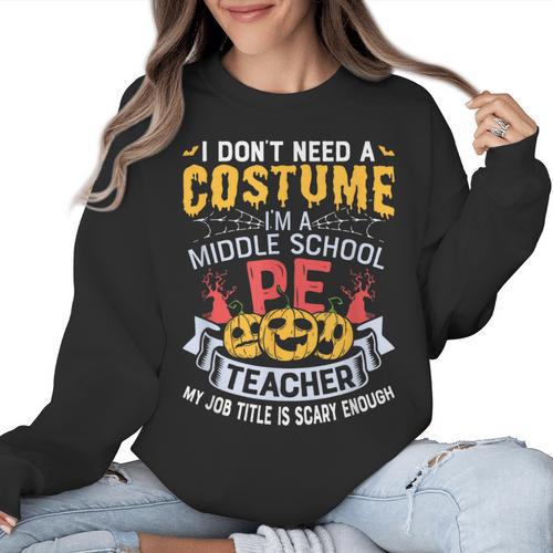 Physical Education School PE Teacher Halloween Costume Men Women Women Crewneck Sweatshirt - teacherstshirts.com UK