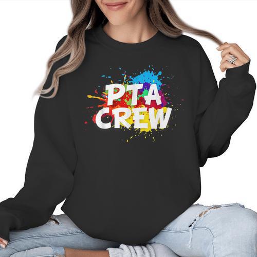 PTA Crew Back To School Volunteer Board Mom Parent Teacher Women Crewneck Sweatshirt - teacherstshirts.com AU