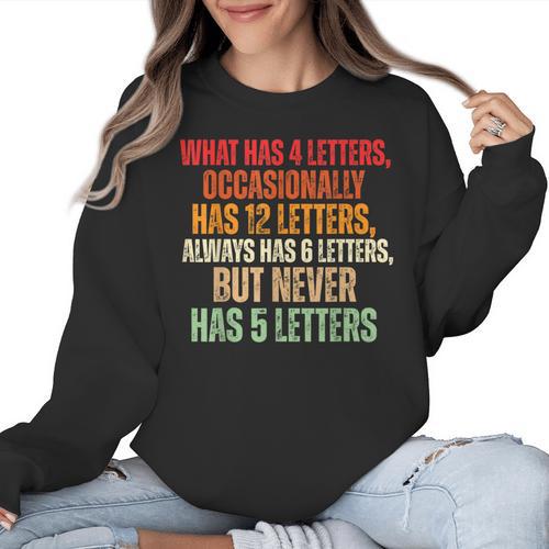 Riddle Wordplay Joke For Grammar Nerds And Teachers Women Crewneck Sweatshirt - teacherstshirts.com CA