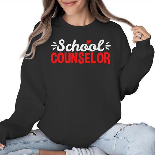 School Counselor Teacher Guidance Counseling For Men Women Kids Women Crewneck Sweatshirt - teacherstshirts.com DE