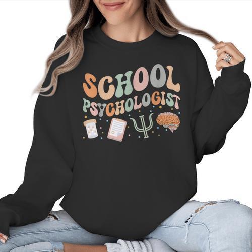 School Psychologist Teacher Psychology School Psychologist Women Crewneck Sweatshirt - teacherstshirts.com AU