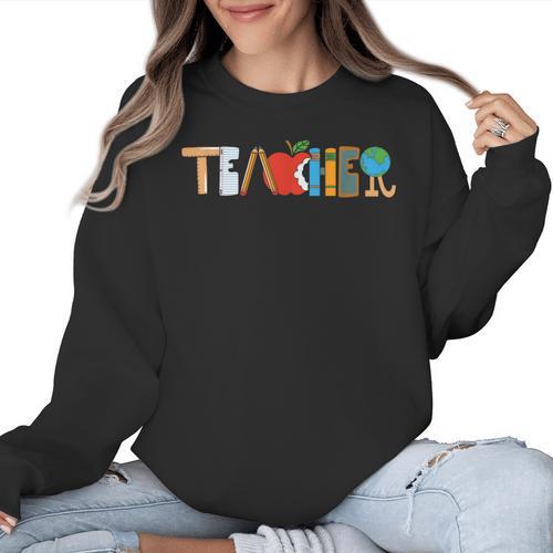 School Teacher Men And Women Back To School Teachers Women Crewneck Sweatshirt - teacherstshirts.com CA