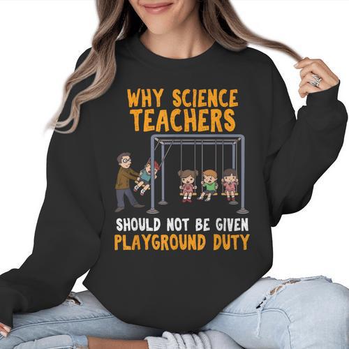Science Physicist Chemist Teacher Vintage Women Crewneck Sweatshirt - teacherstshirts.com AU