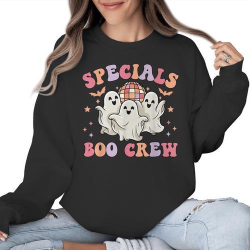 Specials Boo Crew Art Music Pe Tech Teacher Ghost Halloween Women Crewneck Sweatshirt - teacherstshirts.com UK