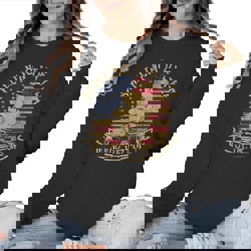 Spilling The Tea Since 1773 American History Teacher Vintage Women Crewneck Sweatshirt - teacherstshirts.com