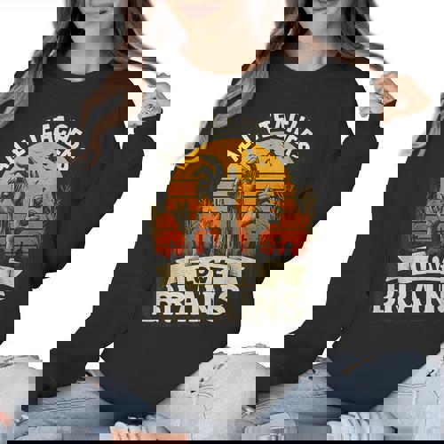 Teacher All Teachers Love Brains Halloween Women Crewneck Sweatshirt - teacherstshirts.com