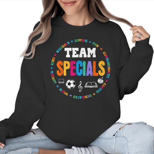 TEAM Specials Teacher TRIBE Squad Back To Primary School Women Crewneck Sweatshirt - teacherstshirts.com AU