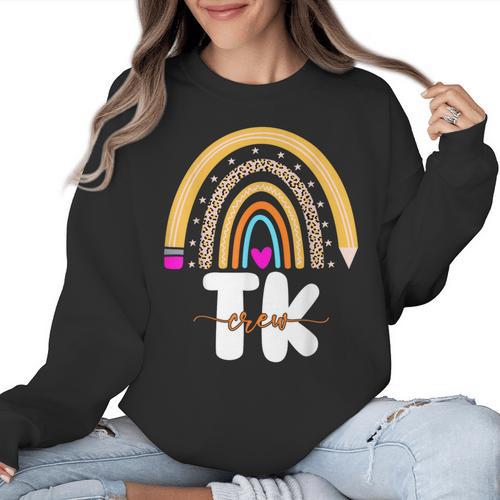 Team TK Transitional Kindergaten TK Crew Squad Teacher Kids Women Crewneck Sweatshirt - teacherstshirts.com UK