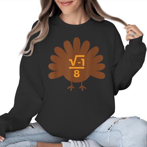 Thanksgiving Math Teacher Math Symbol Men Women Girls Kids Women Crewneck Sweatshirt - teacherstshirts.com AU