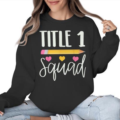 Title 1 Reading Teacher Shirt Women Crewneck Sweatshirt - teacherstshirts.com