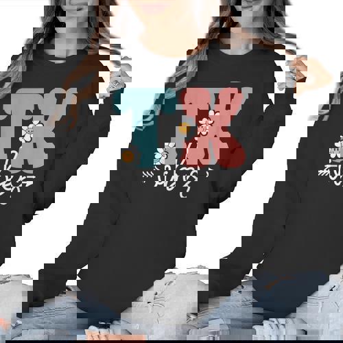 TK Vibes Back To School Teachers Students TK Team Women Crewneck Sweatshirt - teacherstshirts.com