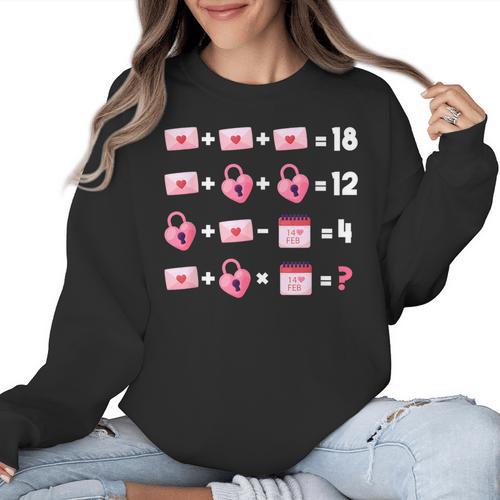 Valentines Day Order Of Operations Valentines Math Teacher Women Crewneck Sweatshirt - teacherstshirts.com AU
