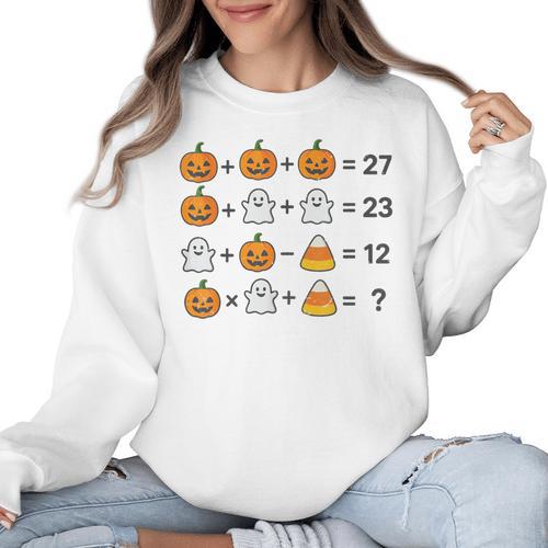 67 Order Operations Math Teacher Halloween Costume Math Fun Women Crewneck Sweatshirt - teacherstshirts.com