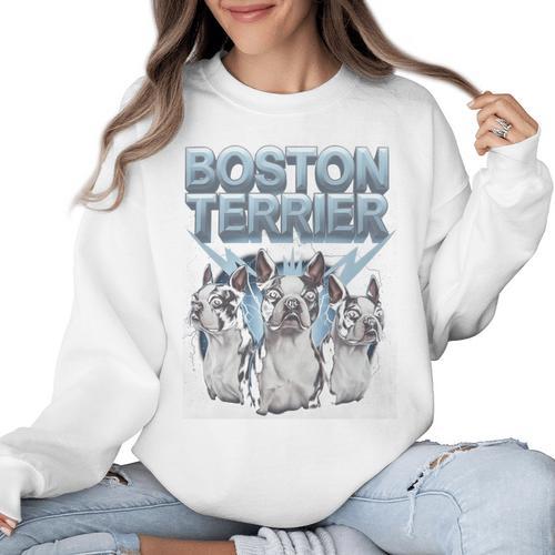 Boston Terrier Women Crewneck Sweatshirt - Bostonterriersmerch.com