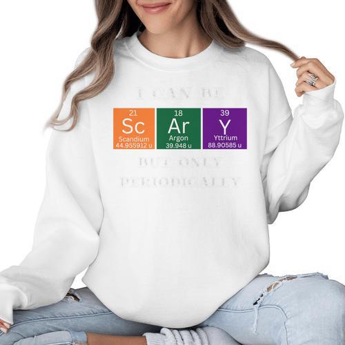 Chemisty Science Teacher Periodic Table Halloween Women Crewneck Sweatshirt - teacherstshirts.com DE