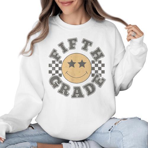 Fifth Grade Teacher First Day Of 5th Grade Back To School Women Crewneck Sweatshirt - teacherstshirts.com AU