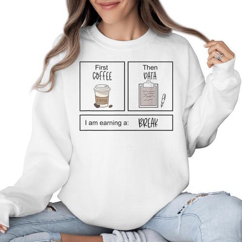 First Coffee Then IEP Teacher SPED Teacher Coffee Lover Women Crewneck Sweatshirt - teacherstshirts.com AU