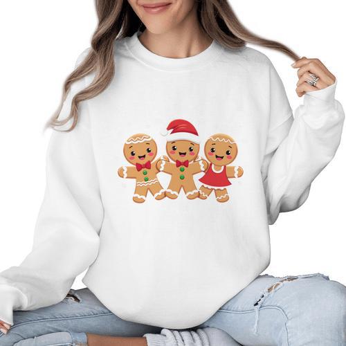 Hanging With My Cookies Gingerbread Christmas Teacher Xmas Women Crewneck Sweatshirt - teacherstshirts.com AU