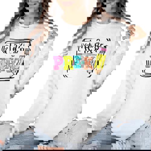 Hello Pre-K Team Preschool Teacher Kids Back To School Women Crewneck Sweatshirt - teacherstshirts.com