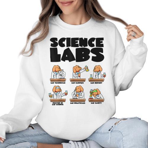 Labrador Retriever Science Labs Dog Lover Teacher Women Crewneck Sweatshirt - teacherstshirts.com AU