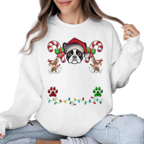 Most Likely Decorate Her Boston Terrier Dog Ugly Christmas Women Crewneck Sweatshirt - Bostonterriersmerch.com