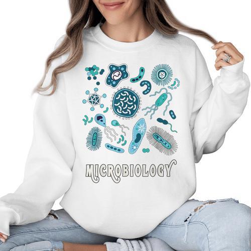 Microbiology Teacher Science Instructor Tee Shirt For Men Women Women Crewneck Sweatshirt - teacherstshirts.com DE