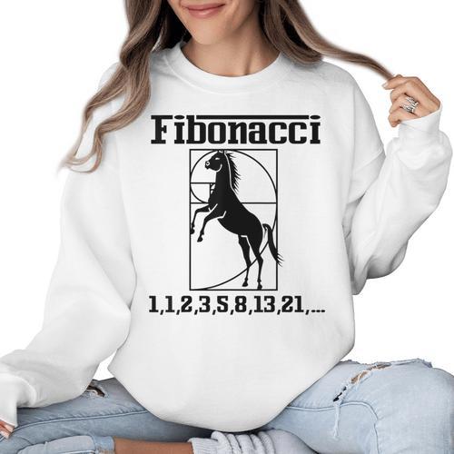 Nerdy Fibonacci Racing Car Horse Math Teacher Men Women Girls Kids Women Crewneck Sweatshirt - teacherstshirts.com