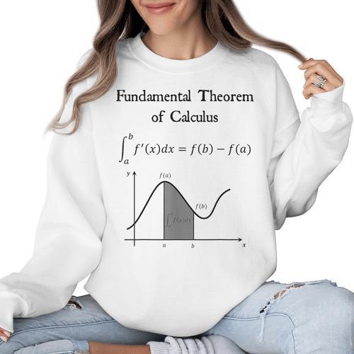 Nerdy Fundamental Theorem Of Calculus Math Teacher Geek Women Crewneck Sweatshirt - teacherstshirts.com AU