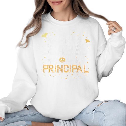Nothing Scares Me I'm A Principal Teacher Halloween School For Men Women Kids Women Crewneck Sweatshirt - teacherstshirts.com